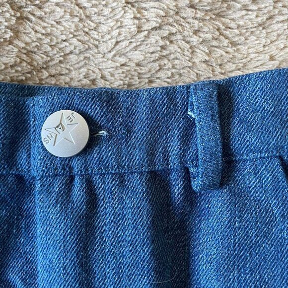 Tunnel Vision Kimmy Blue Denim Ruffled Mini Skirt - Picture 3 of 5